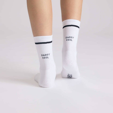 CHAUSSETTES BRODEES BLANCHES - DADDY COOL