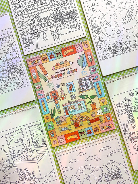 CARNET DE COLORIAGE KAWAÏ - HAPPY DAYS