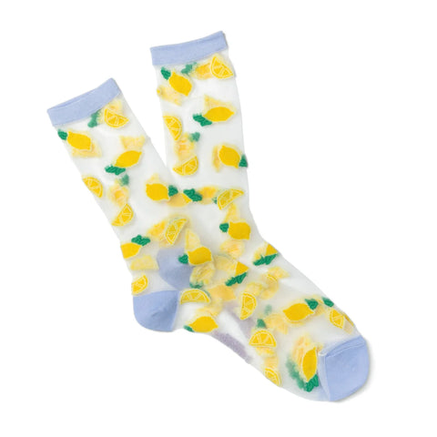 CHAUSSETTES TRANSPARENTES - CITRONS