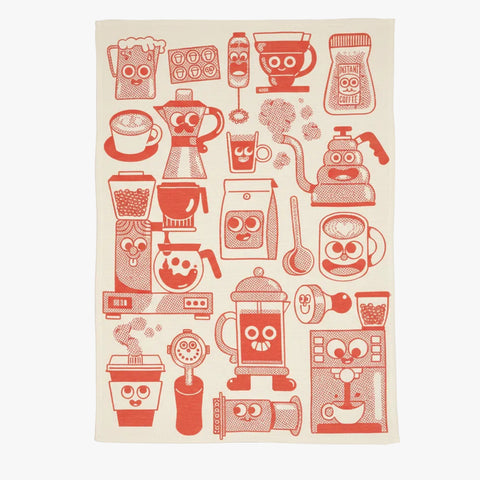 TORCHON COFFEE TIME - 100% COTON