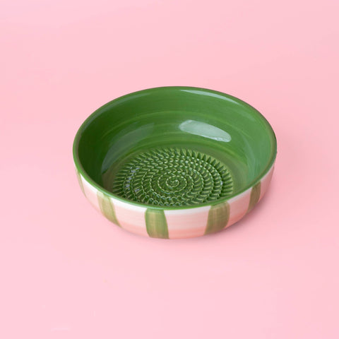 BOL CERAMIQUE RAPE A AIL ET LEGUMES - RAYURES