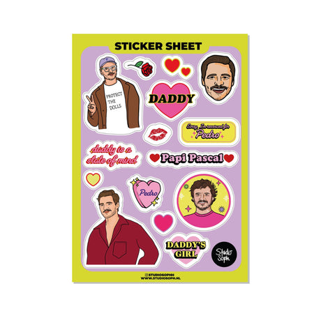 PLANCHE 15 STICKERS - PEDRO PASCAL