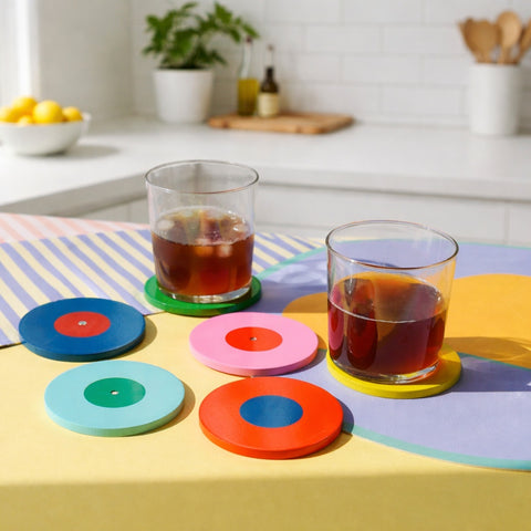 DESSOUS DE VERRE x6 - ARC EN CIEL