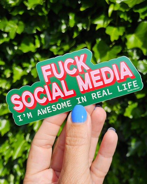 STICKER MESSAGE - FUCK SOCIAL MEDIA