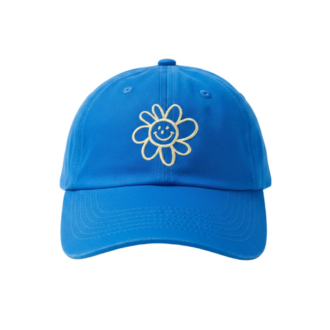 CASQUETTE BRODEE BLEUE - FLEUR