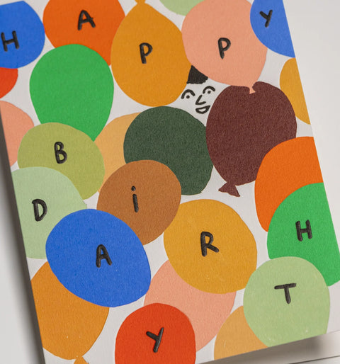 CARTE ANNIVERSAIRE - BALLONS