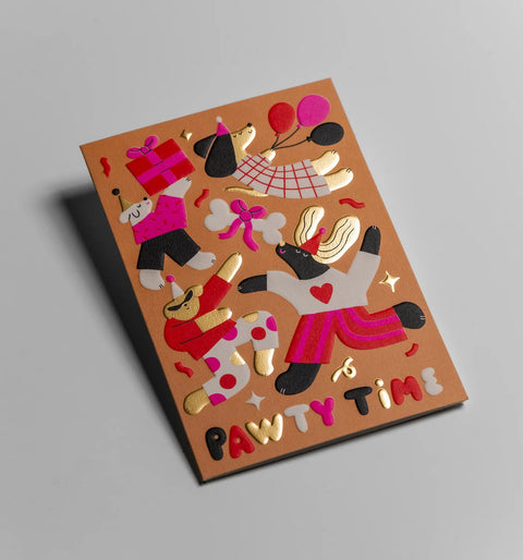 CARTE ANNIVERSAIRE CHIEN - PAWTY TIME