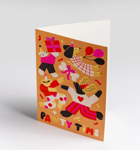 CARTE ANNIVERSAIRE CHIEN - PAWTY TIME
