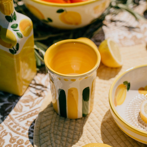 TASSE CERAMIQUE - RAYURES COLOREES