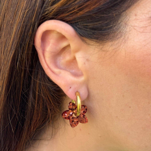 BOUCLES D'OREILLES PAILLETTES - CREOLES TIARÉ