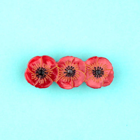 BARRETTE À CHEVEUX - FLEURS (FLOWER POWER)