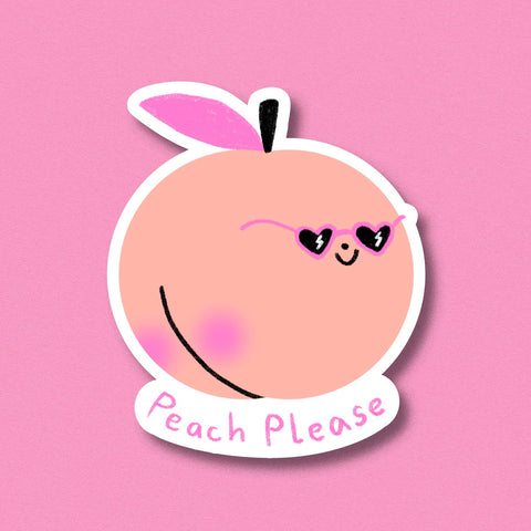 STICKER PECHE - PEACH PLEASE