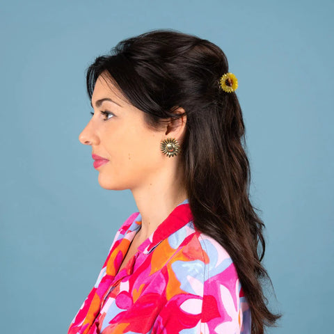 PINCE À CHEVEUX - FLEURS (FLOWER POWER)