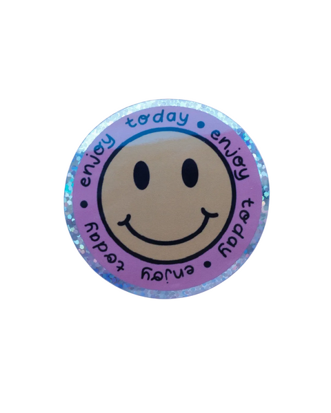 STICKER BRILLANT - SMILEY ENJOY TODAY