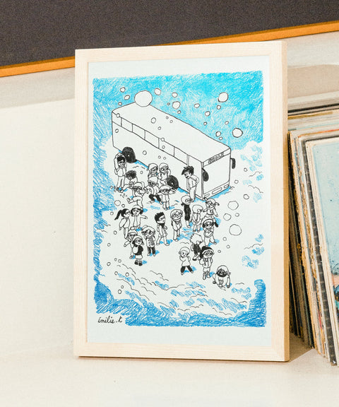 ILLUSTRATION A3 & STICKER HOLOGRAPHIQUE - EMILIE TRONCHE