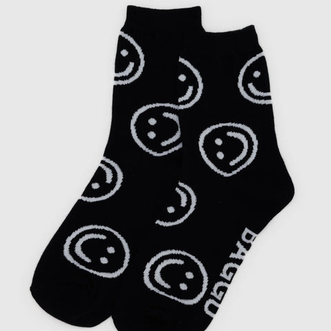CHAUSSETTES NOIRES - SMILEY