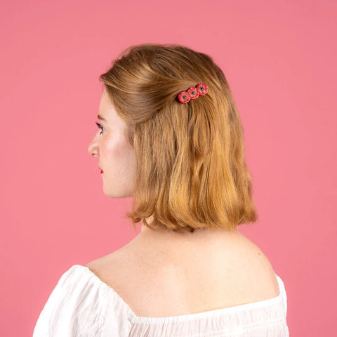 BARRETTE À CHEVEUX - FLEURS (FLOWER POWER)