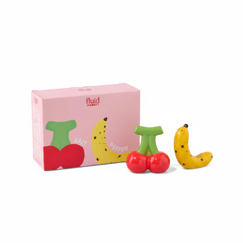 SALIÈRE POIVRIÈRE - BANANE & CERISE