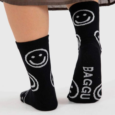 CHAUSSETTES NOIRES - SMILEY