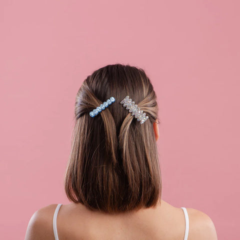 MINI BARRETTE À CHEVEUX PAILLETTE - LOT DE 2