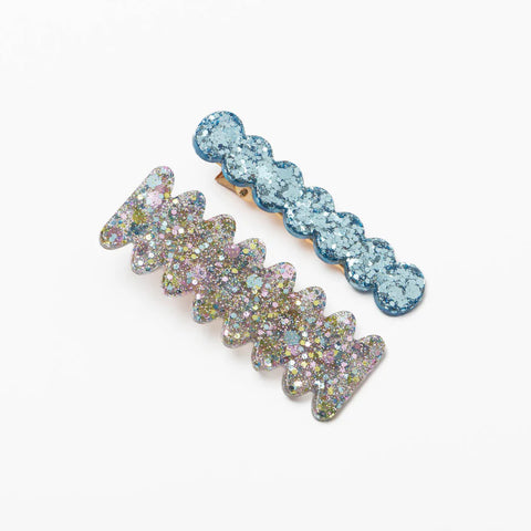 BARRETTE À CHEVEUX PAILLETTES - LOT DE 2