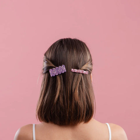 MINI BARRETTE À CHEVEUX PAILLETTES - LOT DE 2