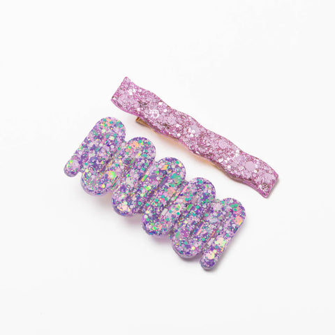 BARRETTE À CHEVEUX PAILLETTES - LOT DE 2