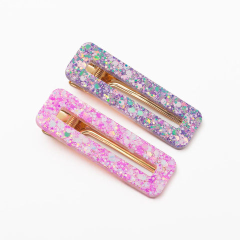 BARRETTE À CHEVEUX PAILLETTES - LOT DE 2