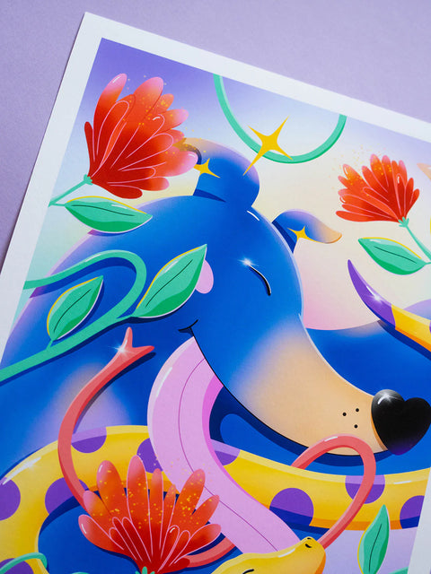 ILLUSTRATION A4 IMPRESSIONS D'ART - DOG LOVER