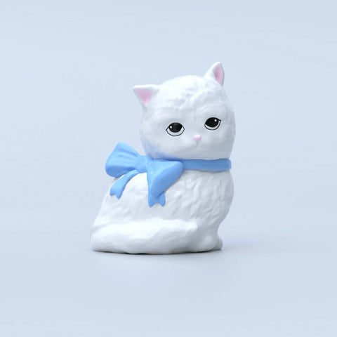 VASE CERAMIQUE - CHAT BLANC