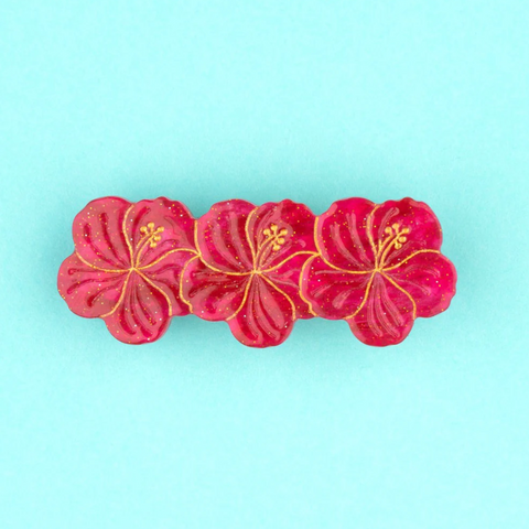 BARRETTE À CHEVEUX - FLEURS (FLOWER POWER)