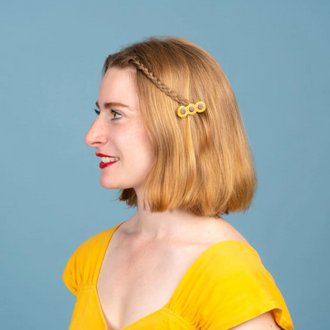 BARRETTE À CHEVEUX - FLEURS (FLOWER POWER)