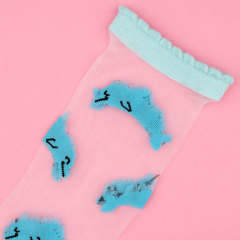 CHAUSSETTES TRANSPARENTES - DAUPHINS