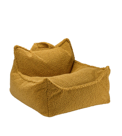 POUF ENFANT DOSSIER - BEAN BAG - LAINE BOUCLÉE