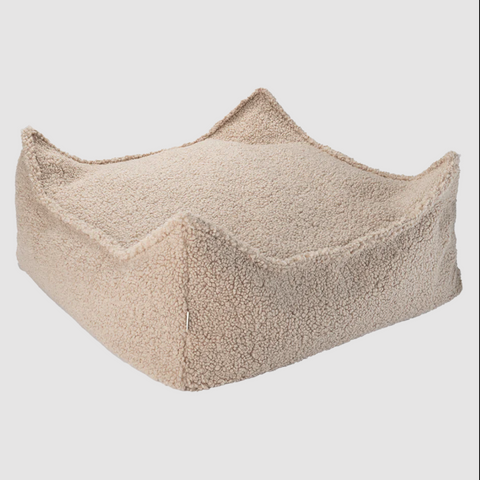 POUF ENFANT CARRE - BEAN BAG - LAINE BOUCLÉE