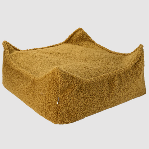 POUF ENFANT CARRE - BEAN BAG - LAINE BOUCLÉE