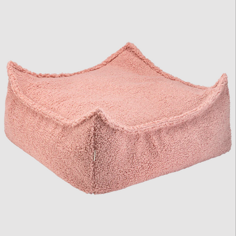 POUF ENFANT CARRE - BEAN BAG - LAINE BOUCLÉE