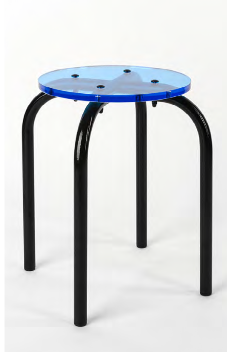 TABOURET PLEXIGLASS ACRYLIQUE - BLACK POP