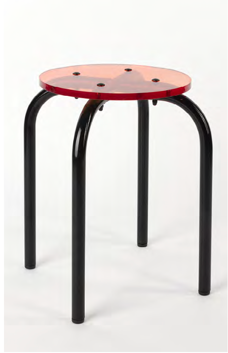 TABOURET PLEXIGLASS ACRYLIQUE - BLACK POP