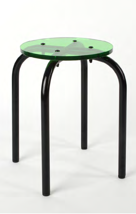 TABOURET PLEXIGLASS ACRYLIQUE - BLACK POP