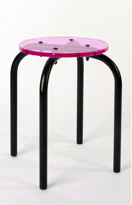 TABOURET PLEXIGLASS ACRYLIQUE - BLACK POP