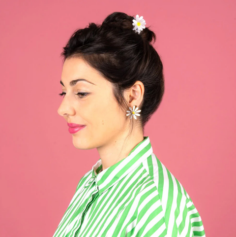 PINCE À CHEVEUX - FLEURS (FLOWER POWER)