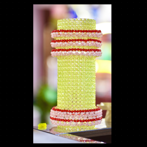 VASE - HAND-WOVEN BEADS