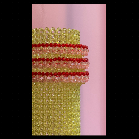 VASE - HAND-WOVEN BEADS