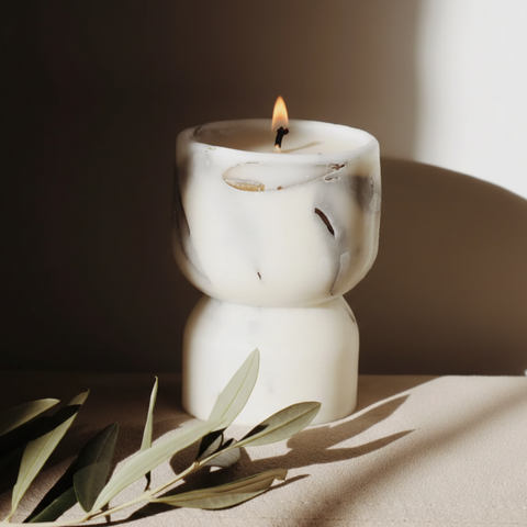 BOUGIE PILIER  PARFUMEE CIRE VEGETALE - 6 SENTEURS