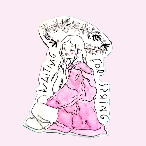 STICKER BRILLANT - WAITING FOR SPRING