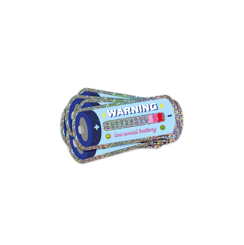 STICKER BRILLANT -  LOW SOCIAL BATTERY