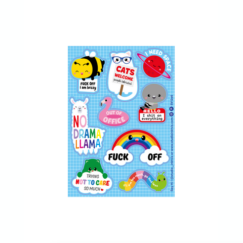 PLANCHE 9 STICKERS ANIMAUX - NO DRAMA