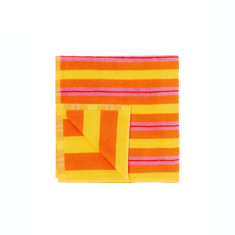 GRANDE SERVIETTE COTON - RAYURE REVERSIBLE