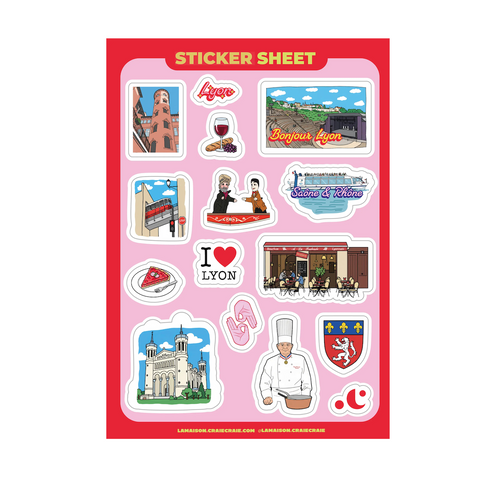 PLANCHE 15 STICKERS - LYON